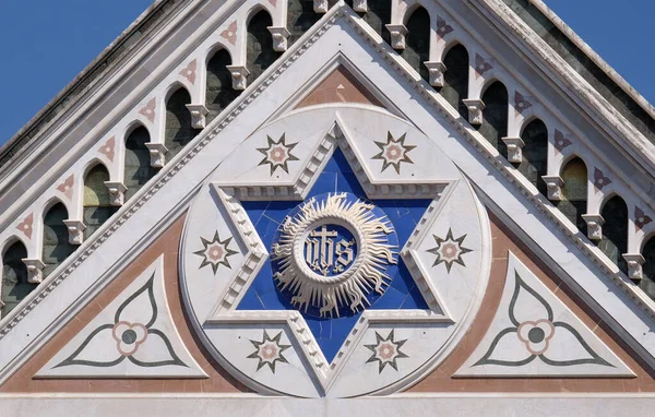 Ihs Sign Basilica Santa Croce Basilica Holy Cross Францисканська Церква — стокове фото