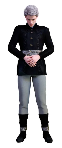 Young Woman Black Clothes Boots — Stock Photo, Image