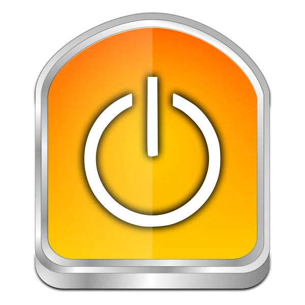 Power Button Pomarańczowy Ilustracja — Zdjęcie stockowe