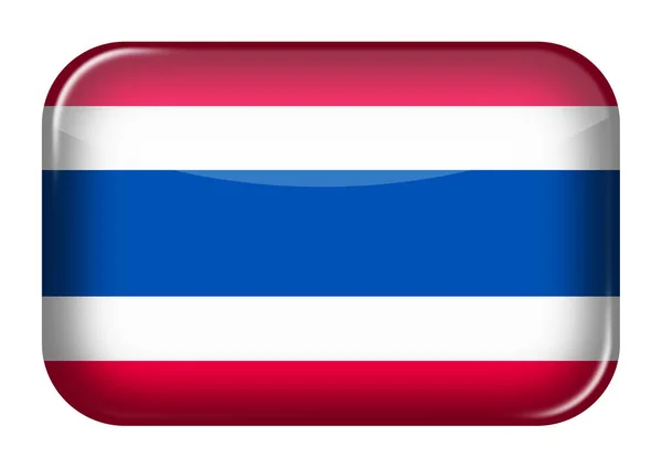 Een Thailand Web Icoon Rechthoek Knop Met Clipping Pad Illustratie — Stockfoto