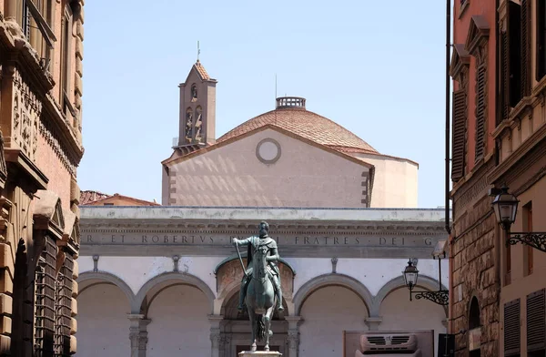 Ferdinando Medici Heykeli Piazza Della Santissima Annunziata Floransa Talya — Stok fotoğraf