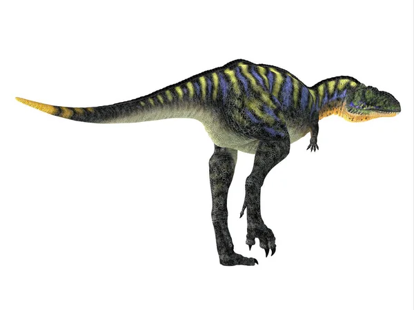 Візуалізація Зеленого Динозавра Ізольовано Білому Тлі — стокове фото