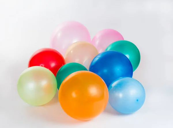 Balões Coloridos Fundo Branco — Fotografia de Stock