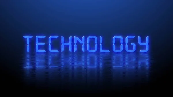 Reflexionseffekte Auf Einer Strukturierten Oberfläche Unscharfe Blaue Schrift Technology Beleuchtet — Stockfoto