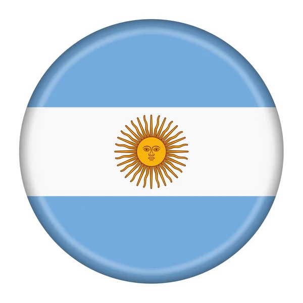 Ένα Κουμπί Σημαία Της Αργεντινής Εικονογράφηση Περικοπή Διαδρομής — Φωτογραφία Αρχείου