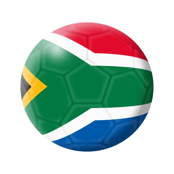 Een Republiek Zuid Afrika Voetbal Voetbal Illustratie Geïsoleerd Wit Met — Stockfoto