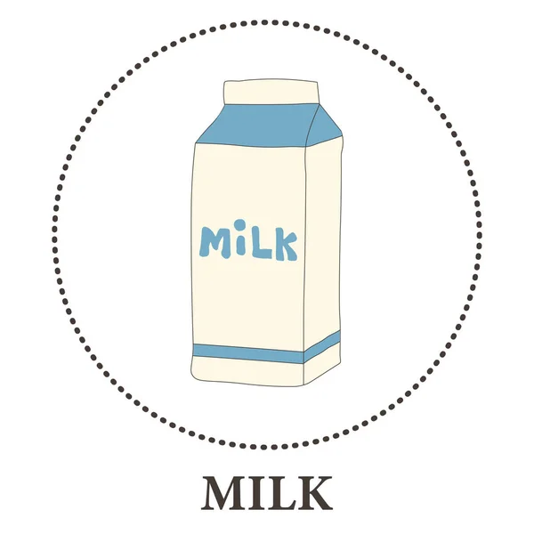 Реалистичный Пакет Молока Белом Фоне Векторная Иллюстрация — стоковое фото