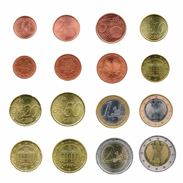 Euromunten Geld Eur Munteenheid Van Europese Unie Volledige Duitse Serie — Stockfoto