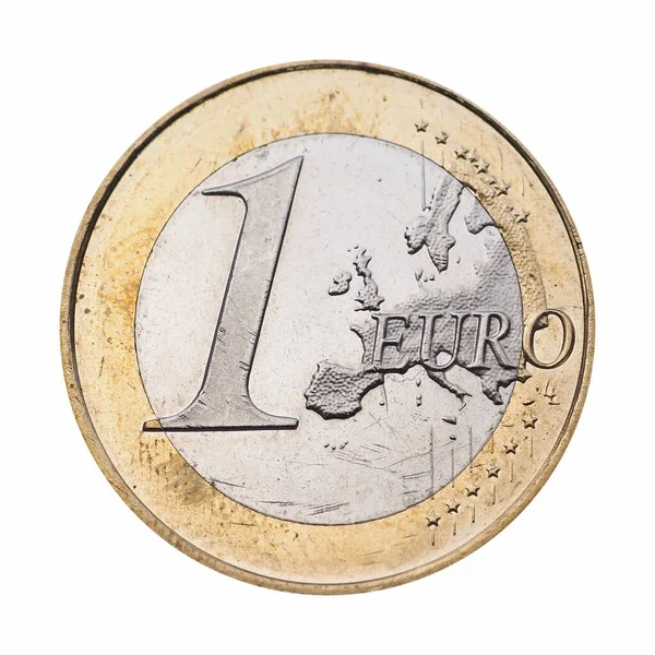 Moeda Euro Eur Moeda União Europeia Isolada Sobre Fundo Branco — Fotografia de Stock