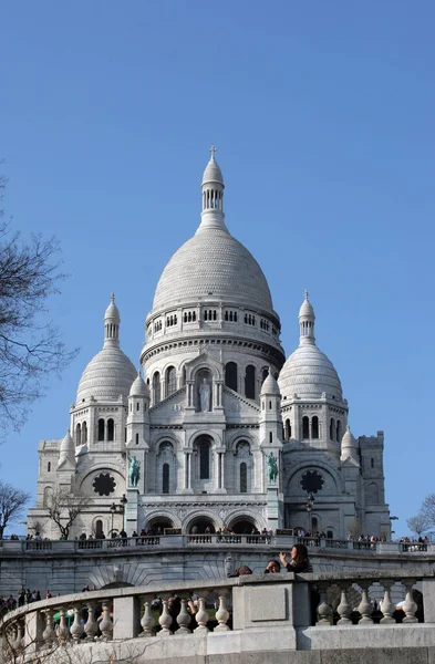 Paris France Juli 2017 Sakrala Coeur Katedral Centrum Staden Notre — Stockfoto