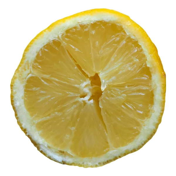Lemon Slice Isolated White Background — Stock Photo, Image