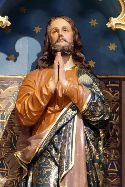 Άγαλμα Του Αγίου Ιακώβου Στον Κύριο Βωμό Στην Εκκλησία Του — Φωτογραφία Αρχείου