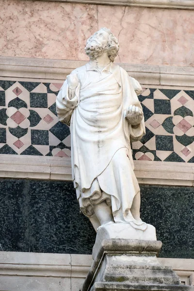 Statue Prophète Attribuée Andrea Pisano Portail Sur Paroi Latérale Cathédrale — Photo