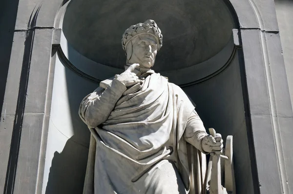 Dante Alighieri Niches Uffizi Colonnade Florence Italy — Stock Photo, Image