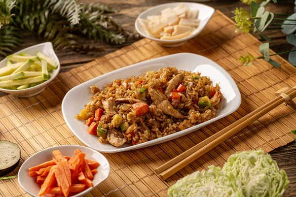 Närbild Läcker Asiatisk Mat — Stockfoto