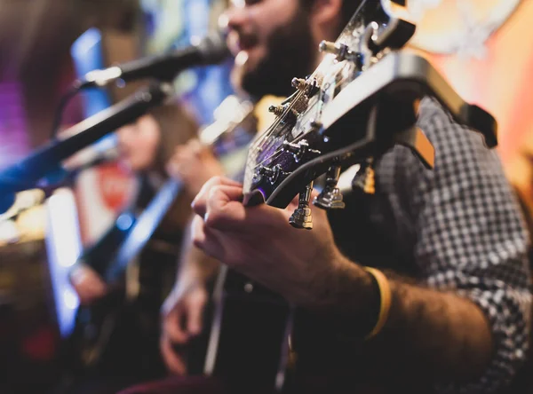 Muziekconcert Musici Muziekinstrumenten Opname Live Geluid Band — Stockfoto