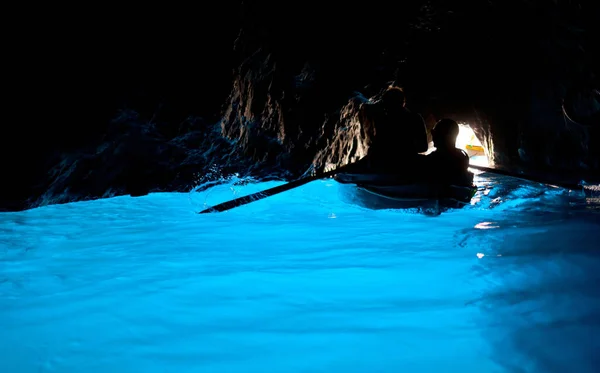 Blue Grotto Italian Grotta Azzurra Sea Cave Coast Island Capri — Stock Photo, Image