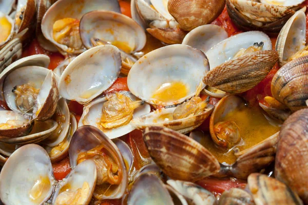 Seafood Mussels Clams Food Cooking Delicious Sea Cuisine — Stock Photo, Image