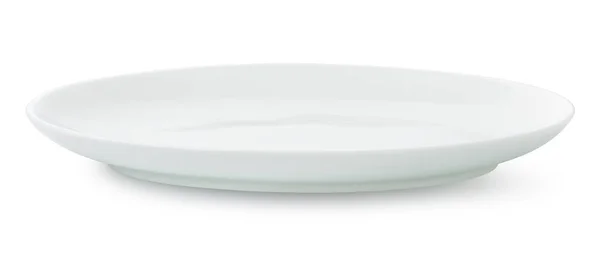 Біла Керамічна Плита Ізольована Світлому Фоні — стокове фото