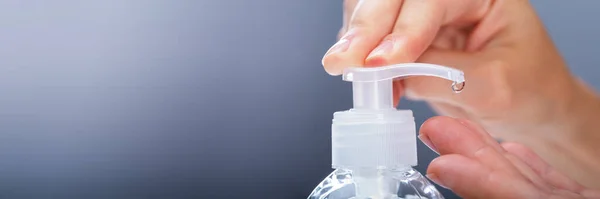 Close Woman Using Rubbing Alcohol — Stock Photo, Image