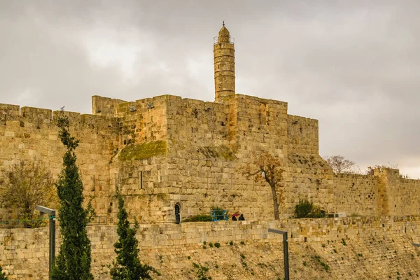 Jerusalem Israel September 2019 View Traditional Fortress Building Streets Paphos — Stock Photo, Image