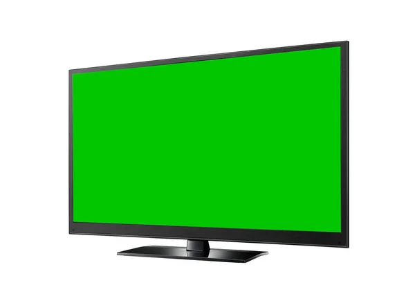 Zielony Ekran Izolowany Białym Tle — Zdjęcie stockowe