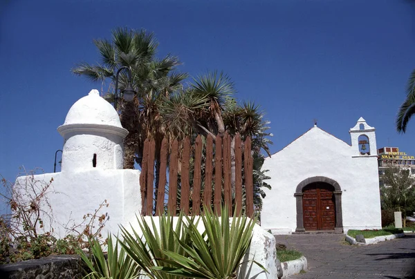 Pohled Starý Kostel Městě Santorini — Stock fotografie