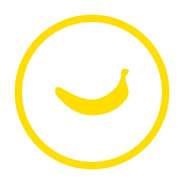 Icona Banana Illustrazione Vettoriale — Foto Stock