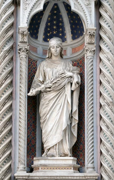 Saint Reparata Portal Cattedrale Santa Maria Del Fiore Florencja Włochy — Zdjęcie stockowe