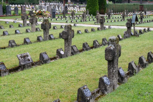 Túmulos Dos Membros Congregação São José Cemitério Ursberg Alemanha — Fotografia de Stock
