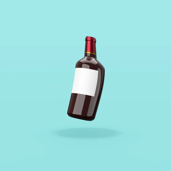 Μπουκάλι Εικονίδιο Κρασί Απομονώνονται Πράσινο Φόντο Εικονογράφηση Διανύσματος — Φωτογραφία Αρχείου