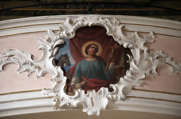 Saint Agatha Schmerlenbach Taki Agatha Kilisesinde Fresk Almanya — Stok fotoğraf