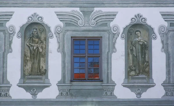 Helgon Fresker Det Berömda Benediktbeuern Klostret Tyskland — Stockfoto