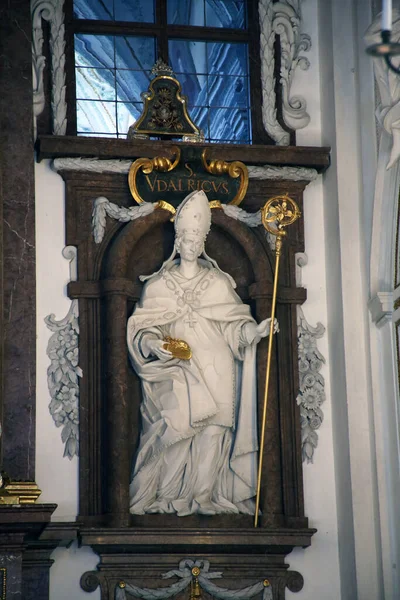 Statue Des Heiligen Ulrich Von Augsburg Auf Dem Altar Der — Stockfoto
