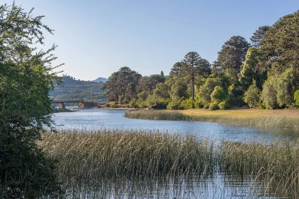 Landschap Aan Het Meer Van Alumine Villa Pehuenia Argentinië — Stockfoto