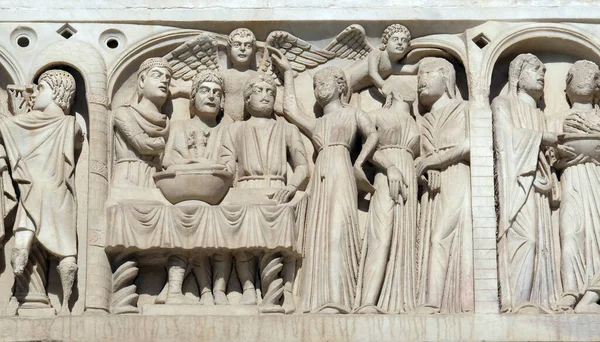 Hayattan Sahneler Vaftizci Aziz John Pisa Katedrali Talya — Stok fotoğraf