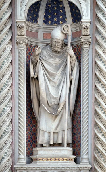 Saint Zenobius Florence Portal Cattedrale Santa Maria Del Fiore Virágos — Stock Fotó