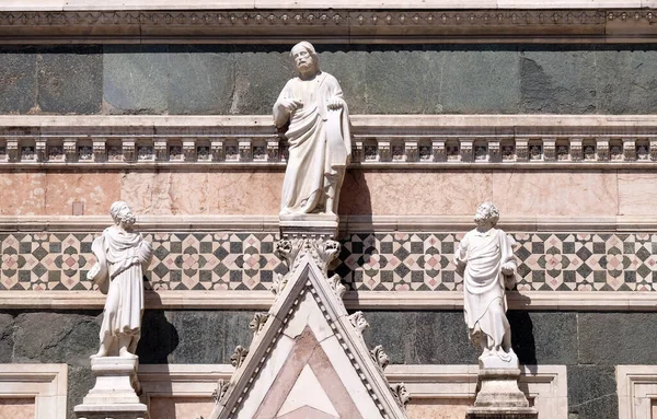 Dva Proroci Vykupitel Připisovaný Andrea Pisano Portál Boční Stěně Cattedrale — Stock fotografie