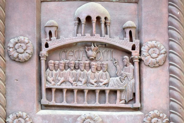 Temptation Christ San Ranieri Gate Cathedral Mary Assumption Pisa Italy ...