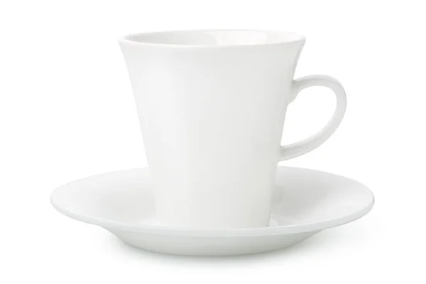 Taza Blanca Aislada Sobre Fondo Claro — Foto de Stock