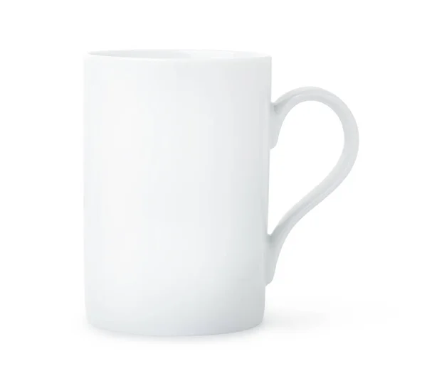 Taza Blanca Blanco Aislada Sobre Fondo Claro Ilustración — Foto de Stock