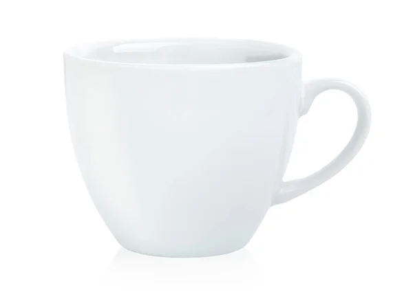 Taza Blanca Aislada Sobre Fondo Claro —  Fotos de Stock