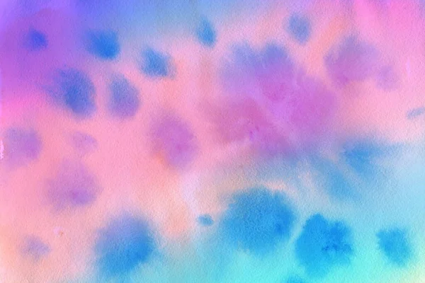 Abstrakcyjne Tło Akwarela Wzorem Niebieskich Różowych Fioletowych Kolorów — Zdjęcie stockowe