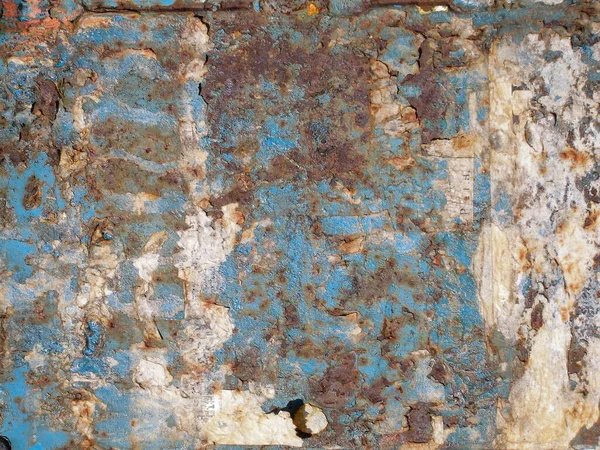 Vieja Textura Metal Oxidado Con Arañazos Grietas —  Fotos de Stock