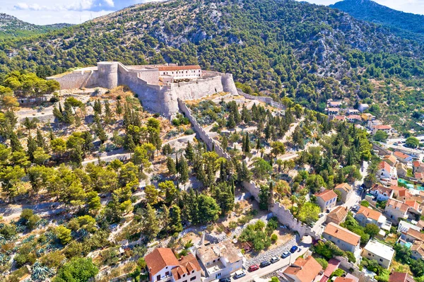 Historic Town Hvar Fortica Fortress Aerial View Dalmatia Archipelago Croatia — Stock Photo, Image