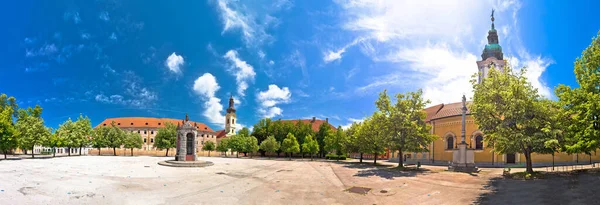 Karlovac Kentinin Ana Kare Mimarisi Doğa Manzarası Orta Hırvatistan — Stok fotoğraf