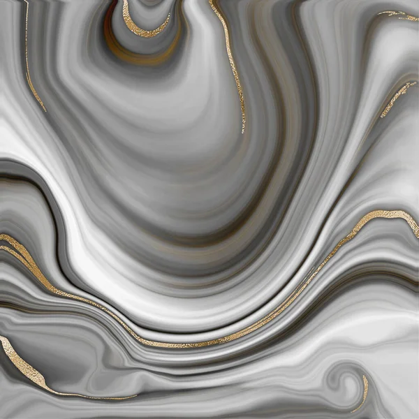 Flytande Abstrakt Marmor Agat Bakgrund Med Guld Glitter Stänk Konsistens — Stockfoto