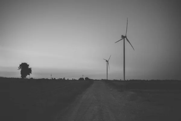 Turbina Wiatrowa Terenie — Zdjęcie stockowe