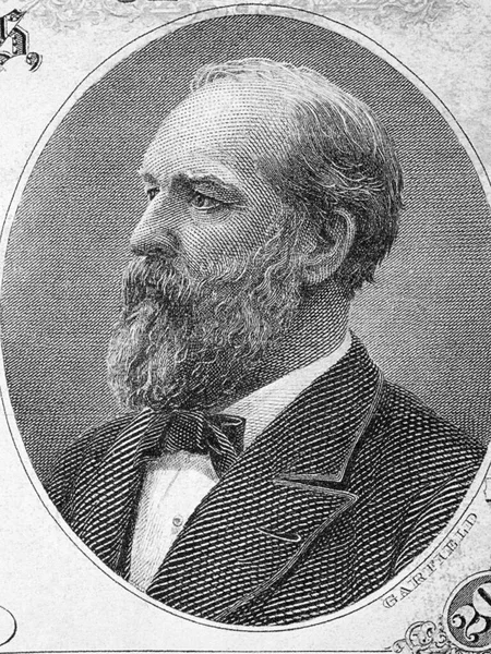 James Garfield Ένα Πορτρέτο Από Παλιά Αμερικανικά Χρήματα — Φωτογραφία Αρχείου