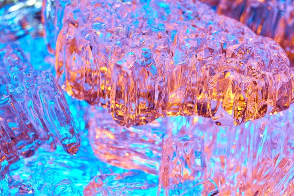 Agua Congelado Pequeños Cristales Hielo Que Encuentran Uno Encima Del —  Fotos de Stock